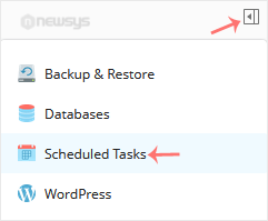 How to Create Scheduled Tasks in Plesk plesk scheduled task sidebar menu