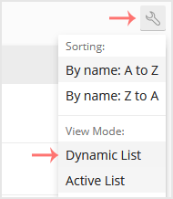 plesk view mode wrench icon