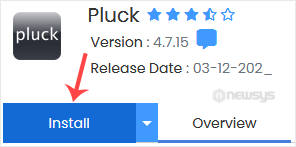 How to Install Pluck via Softaculous in cPanel pluck install button