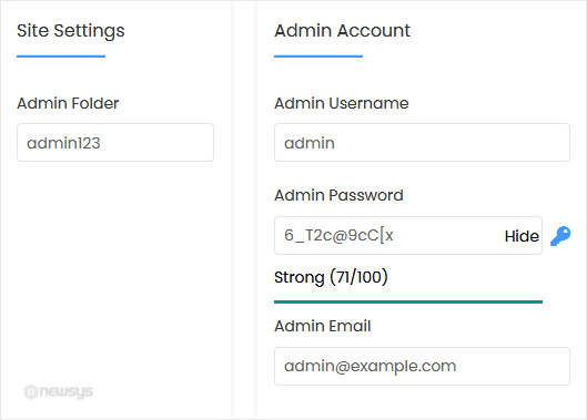 How to Install ProcessWire via Softaculous in cPanel processwire install screen2