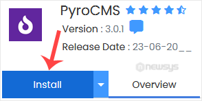How to Install PyroCMS via Softaculous in cPanel pyrocms install button
