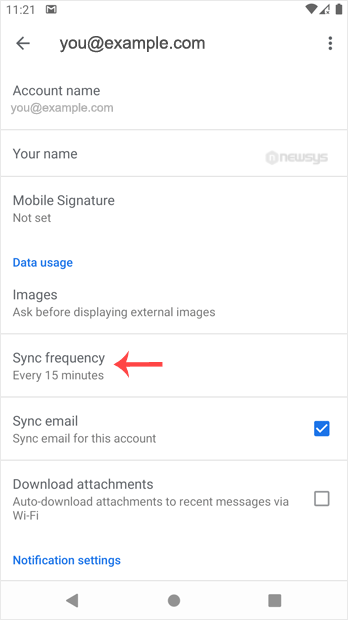 How to Automatically Sync the cPanel Email in Android or Stop the Syncing set sync android cpanel email config