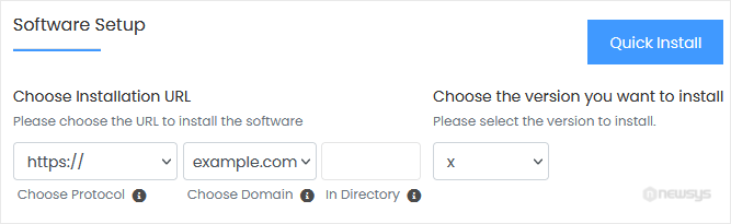 How to Install Joomla via Softaculous in SiteWorx softaculous default install screen