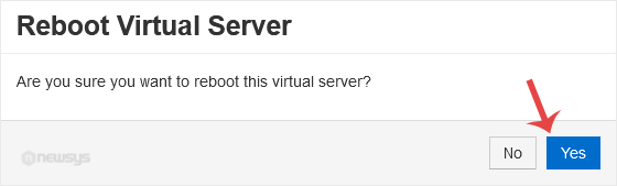 solusvm reboot confirmation