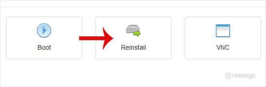 solusvm reinstall automatically button