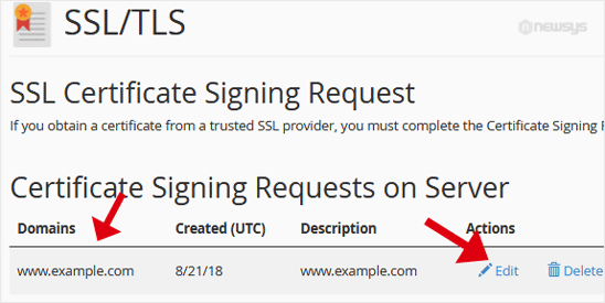 How to Retrieve a CSR from cPanel ssl csr retrive edit cpanel