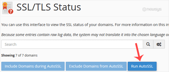 How to Install an SSL on Your Domain Using AutoSSL in cPanel ssl tls status runauto ssl