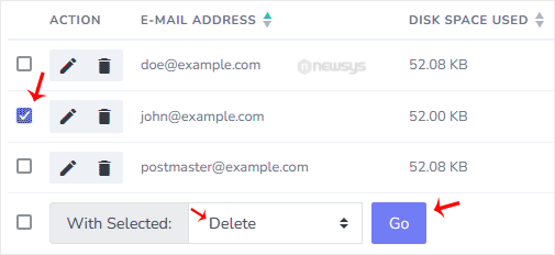 How to Remove an Email Account in SiteWorx delete email address