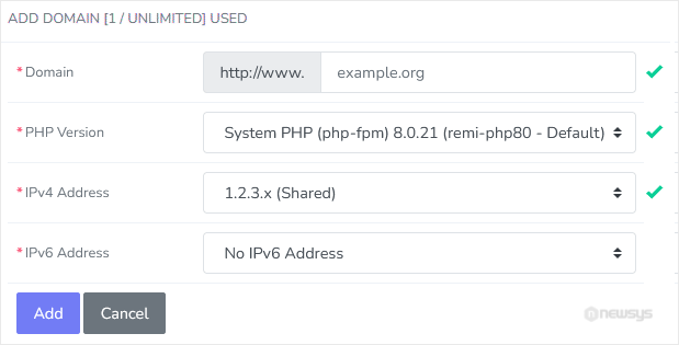 How to Add a Secondary Domain in SiteWorx secondary domain add