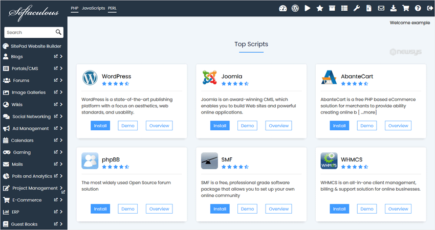 How to Access Softaculous in SiteWorx siteworx softaculous interface