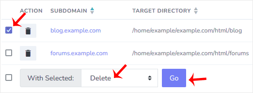 How to Remove a Subdomain in SiteWorx subdomain delete