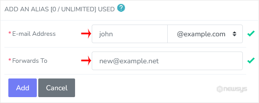 How to Forward an Email to Third-party Email Providers sw email aliases add