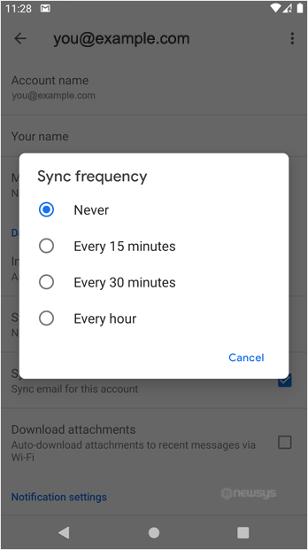How to Automatically Sync the cPanel Email in Android or Stop the Syncing sync cpanel android mobile config
