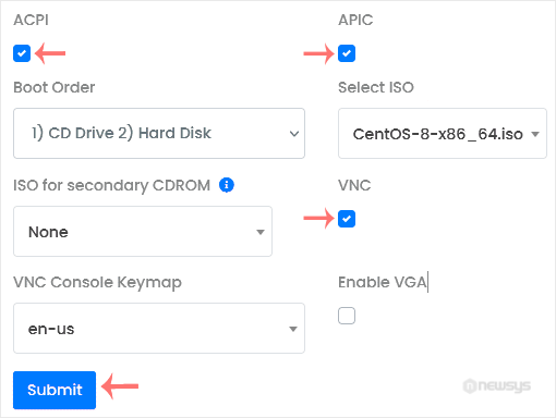 How to Enable Disable APIC, ACPI, VNC in Virtualizor virtualizor enable disable vnc acpi apic