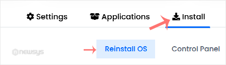 virtualizor install tab