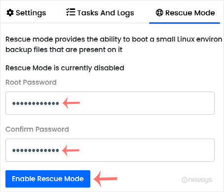 How to Start VPS in Rescue Mode Using Virtualizor virtualizor rescue mode set password
