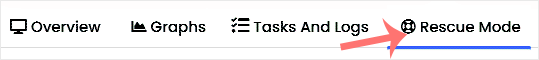 How to Start VPS in Rescue Mode Using Virtualizor virtualizor rescue mode tab