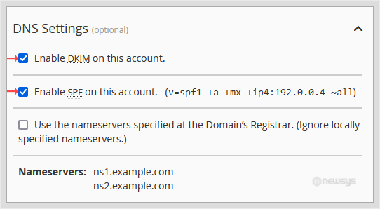 whm reseller create account dnssetting