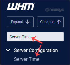 How to Check or Change Server Time via WHM Root whm servertime sidebar