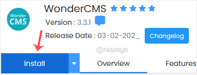 How to Install WonderCMS via Softaculous in cPanel wondercms install button