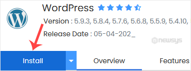 How to Install WordPress via Softaculous in cPanel wordpress install button