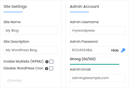How to Install WordPress via Softaculous in cPanel wp install screen2