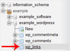 How to Delete a Database Table via phpMyAdmin in cPanel wp links