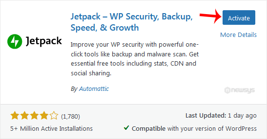 How to Install a WordPress Plugin wp plugin install button jetpack activate