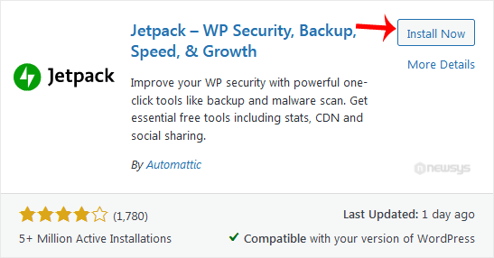 How to Install a WordPress Plugin wp plugin install button jetpack