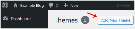 How to Install a New WordPress Theme wp themes add new button