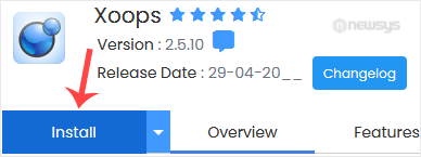 How to Install Xoops via Softaculous in cPanel xoops install button